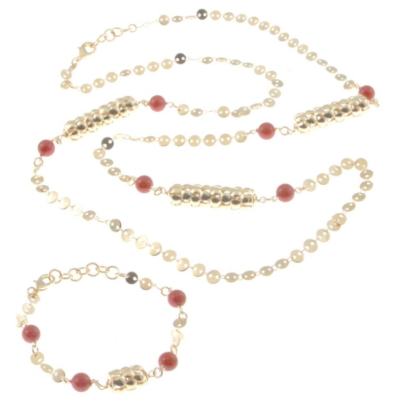 Parure donna collana bracciale pietre dure