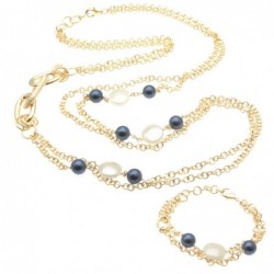 Parure donna collana bracciale pietre dure