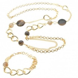Parure donna collana bracciale pietre dure