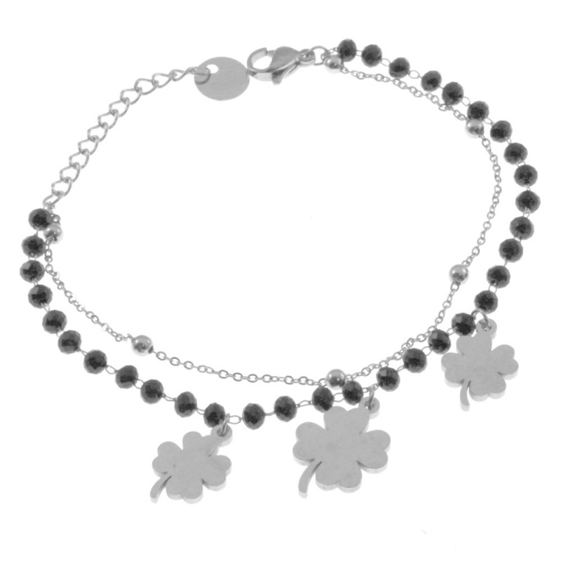 bracciale donna con quadrifogli