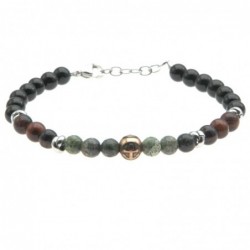 bracciale uomo ancora acciaio e pietre