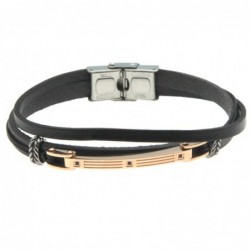 bracciale uomo pelle con piastra