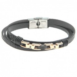 bracciale uomo pelle con piastra