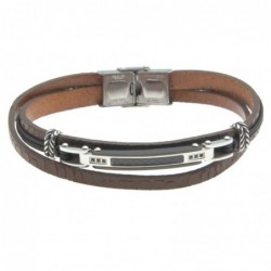 bracciale uomo pelle con piastra