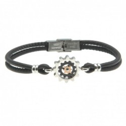 bracciale uomo pelle con piastra