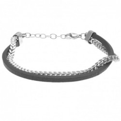 bracciale uomo pelle con piastra