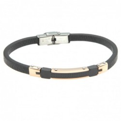 bracciale uomo pelle con piastra