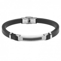 bracciale uomo pelle con piastra