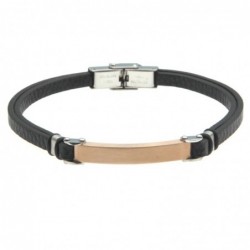 bracciale uomo pelle con piastra