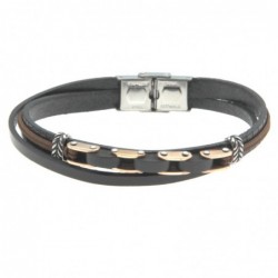 bracciale uomo pelle con piastra