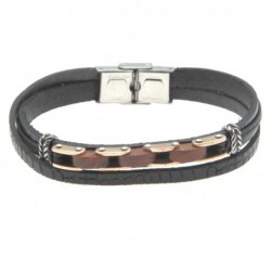 bracciale uomo pelle con piastra