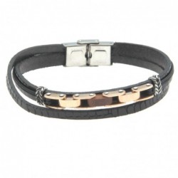 bracciale uomo pelle con piastra