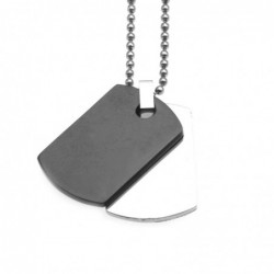 collana piastra militare uomo acciaio