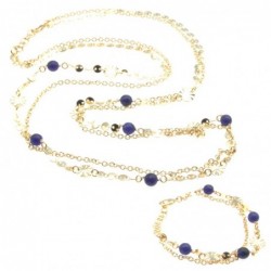 Parure collana e bracciale donna in bronzo e pietre