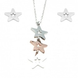 parure donna con stelline acciaio