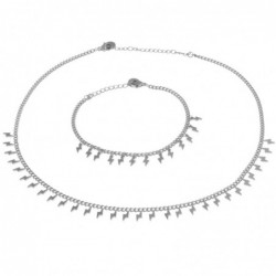 parure donna con saette in acciaio