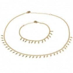 parure donna con saette in acciaio