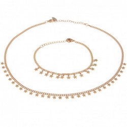 parure donna con stelline in acciaio