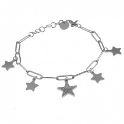 bracciale donna stelline acciaio