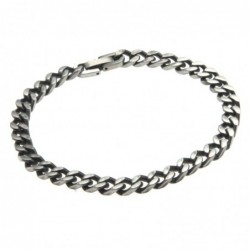 bracciale groumette uomo acciaio brunito