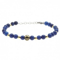 bracciale ancora uomo pietre e acciaio