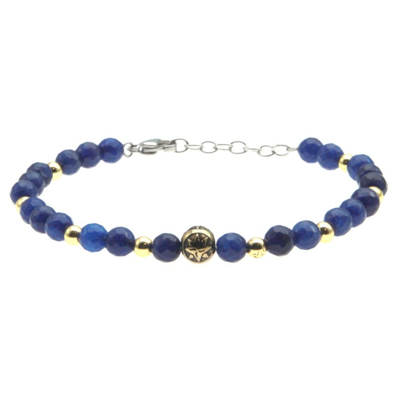 bracciale rosa dei venti uomo pietre e acciaio