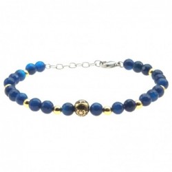 bracciale timone uomo pietre e acciaio