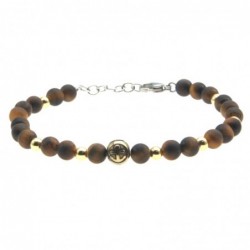 bracciale ancora uomo pietre e acciaio
