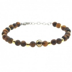 bracciale timone uomo pietre e acciaio