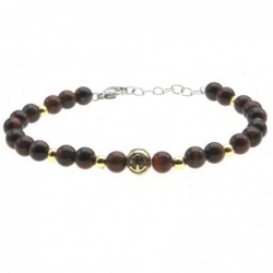 bracciale ancora uomo pietre e acciaio