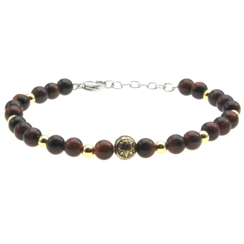 bracciale rosa dei venti uomo pietre e acciaio