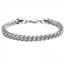 bracciale uomo groumette quadrata acciaio