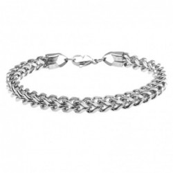 bracciale uomo groumette quadrata acciaio
