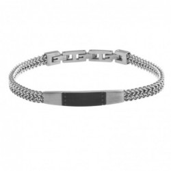bracciale uomo con piastra acciaio