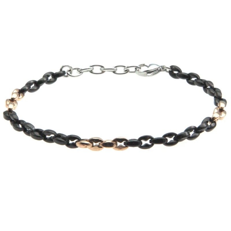 bracciale uomo maglia marina acciaio