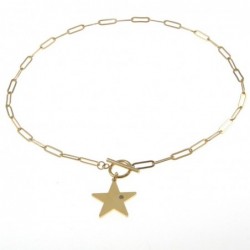 collana girocollo donna con stella acciaio