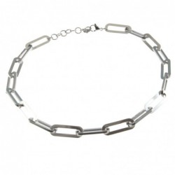 collana donna girocollo a catena acciaio