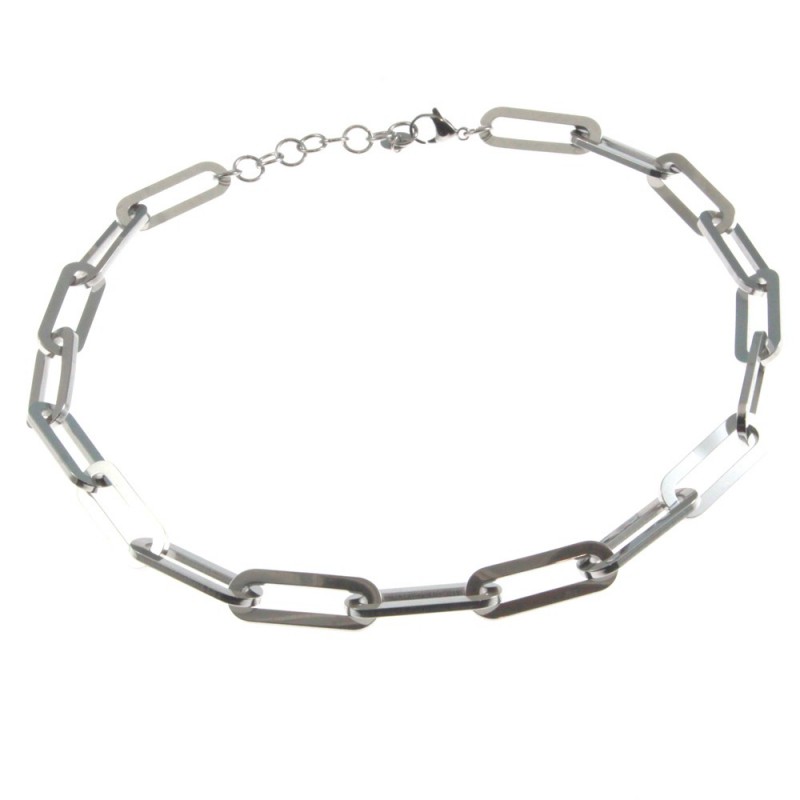 collana donna girocollo a catena acciaio