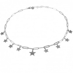 collana donna con stelline acciaio