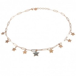 collana donna con stelline acciaio