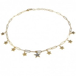 collana donna con stelline acciaio