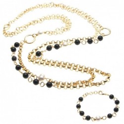 parure donna collana bracciale bronzo e pietre