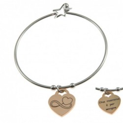 bracciale donna con frasi e simboli acciaio
