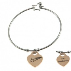 bracciale donna con frasi e simboli acciaio