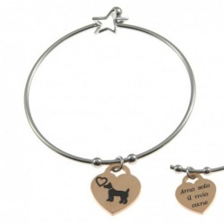 bracciale donna con frasi e simboli acciaio