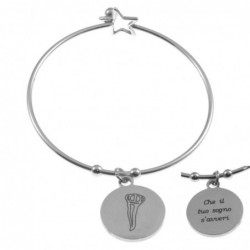 bracciale donna con frasi e simboli acciaio
