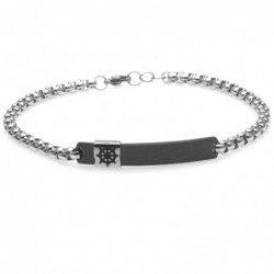 bracciale timone uomo acciaio