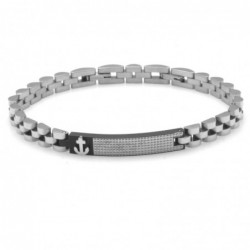 bracciale ancora uomo acciaio