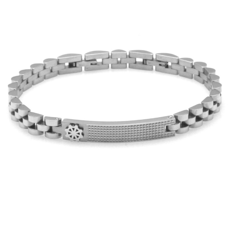 bracciale timone uomo acciaio