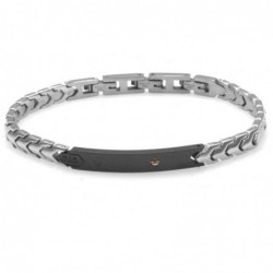 bracciale acciaio uomo con piastra